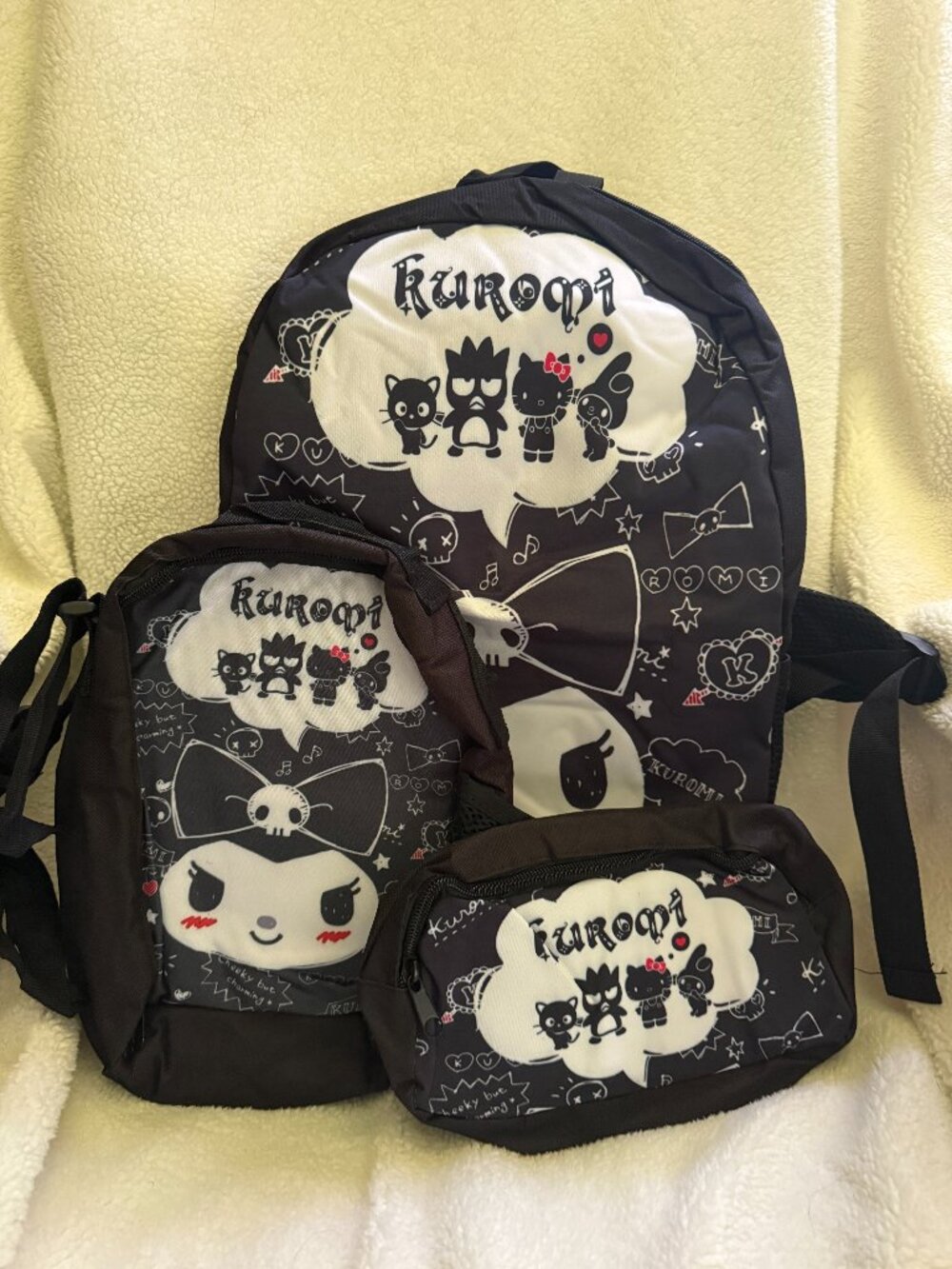 Kuromi 3-piece Backpack